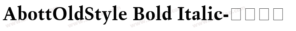 AbottOldStyle Bold Italic字体转换
